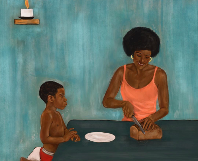 Lawrence's Migration Series inspired painting by Joel Ulmer 