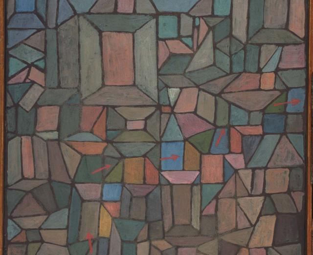 Paul Klee, The Way to the Citadel, 1937, Oil on canvas mounted on cardboard, 26 3/8 x 22 3/8 in., The Phillips Collection, Acquired 1940