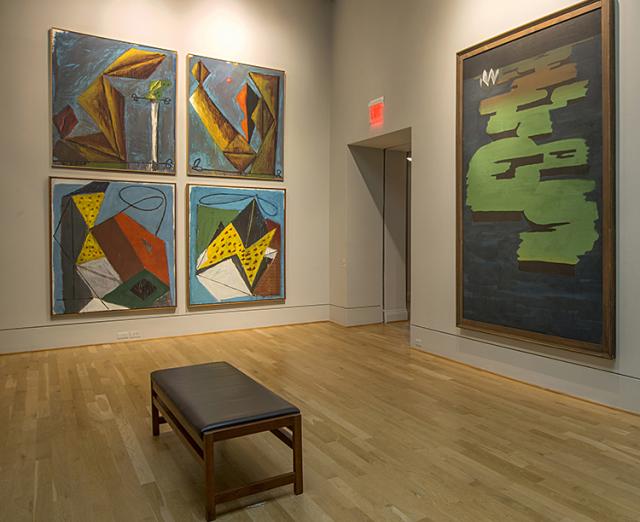 Installation view of the Markus Lüpertz installation. 