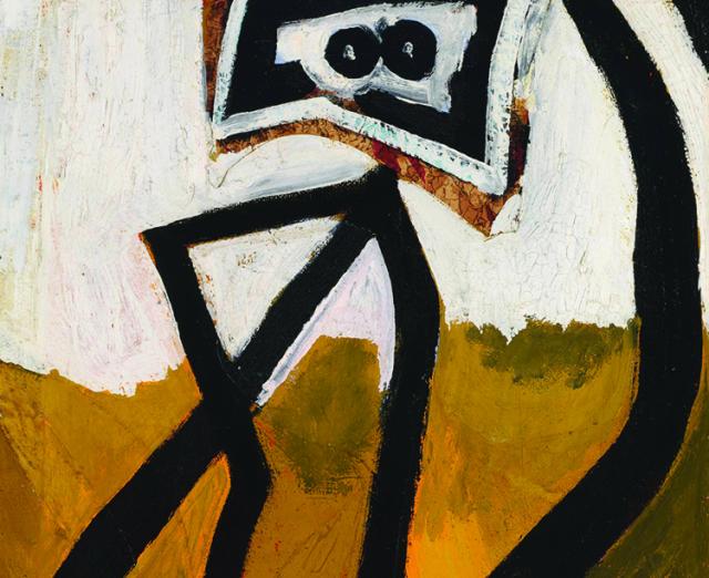 Robert Motherwell, Figure in Black (Girl with Stripes), 1947