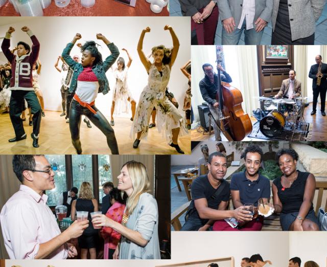 Photo collage of dancers, musicians, and guests from Phillips after 5 on October 4, 2012