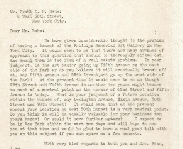 letter of inquiry NY _ archives