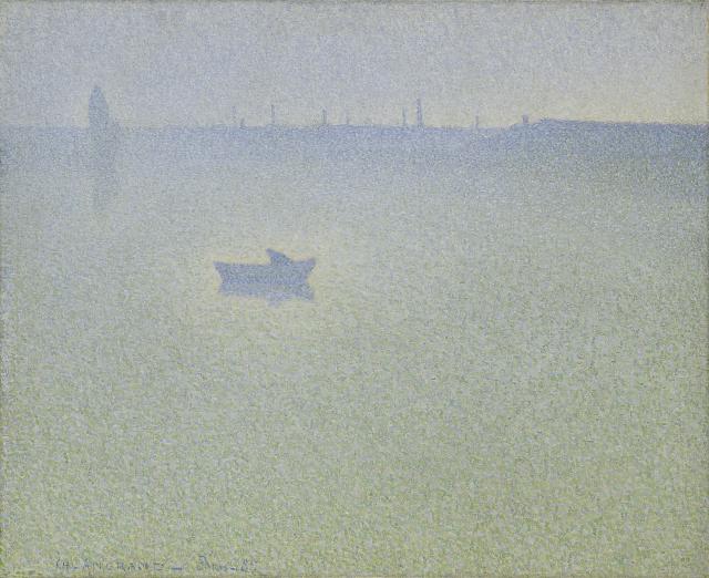 Charles Angrand, The Seine at Dawn, 1889