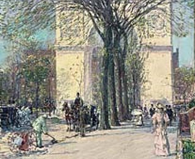 Childe Hassam, Washington Arch, Spring, 1921