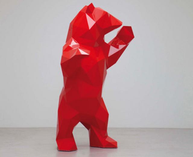 Xavier Veilhan's sculpture of a red bear