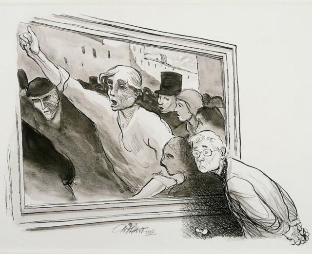 Patrick Oliphant, Homage to Daumier, 2000