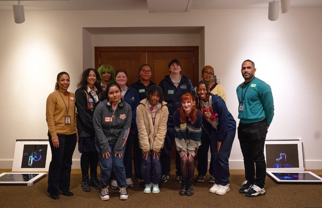 Student curators from Northwestern High School installing their exhibition. Photos: AK Blythe