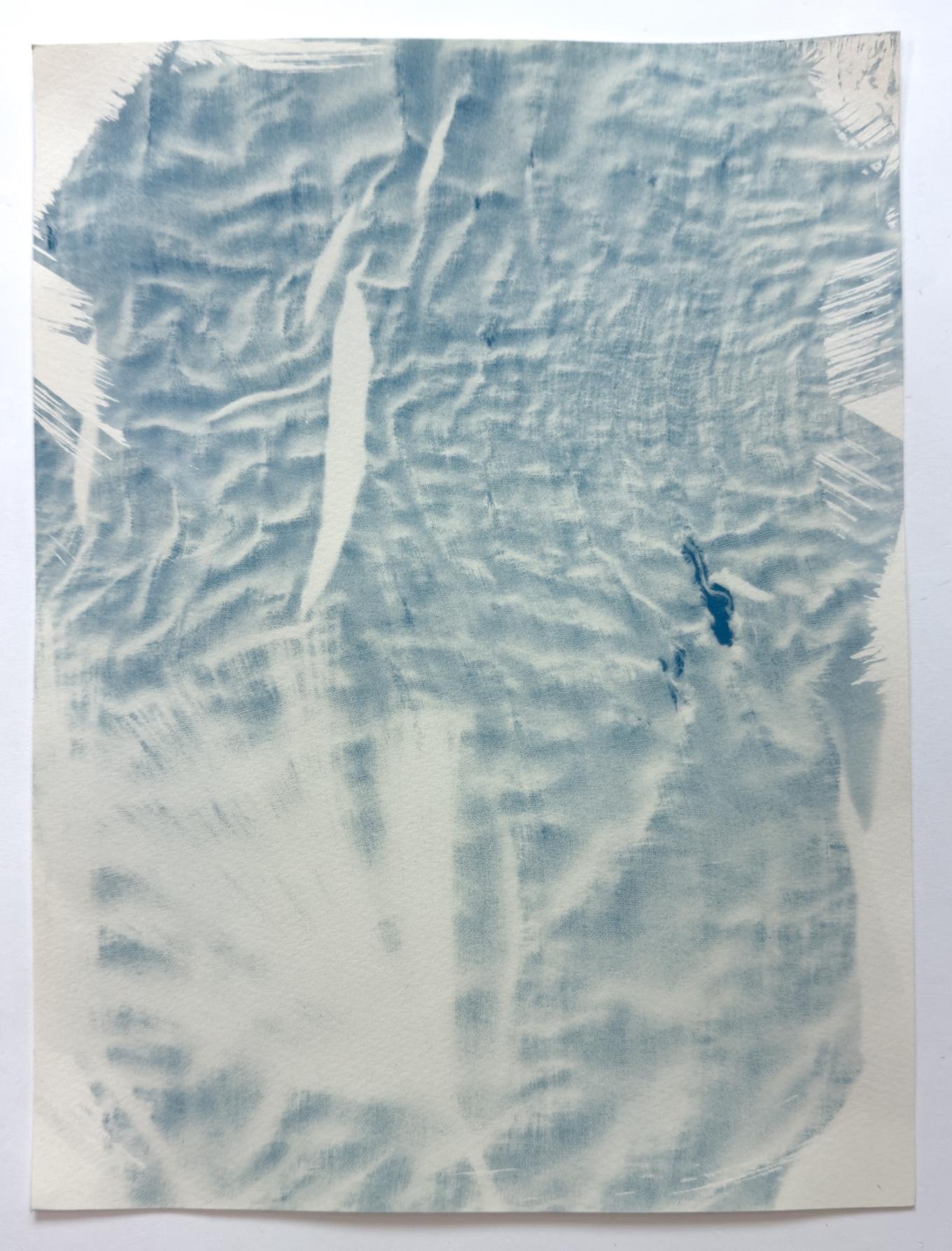 Cyanotype fluid on paper 