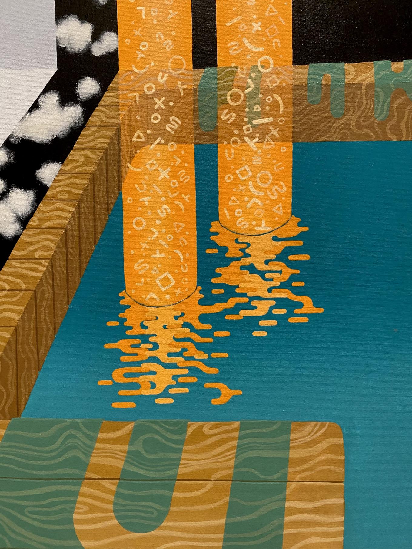 Close-up of Tile Mountain symbols