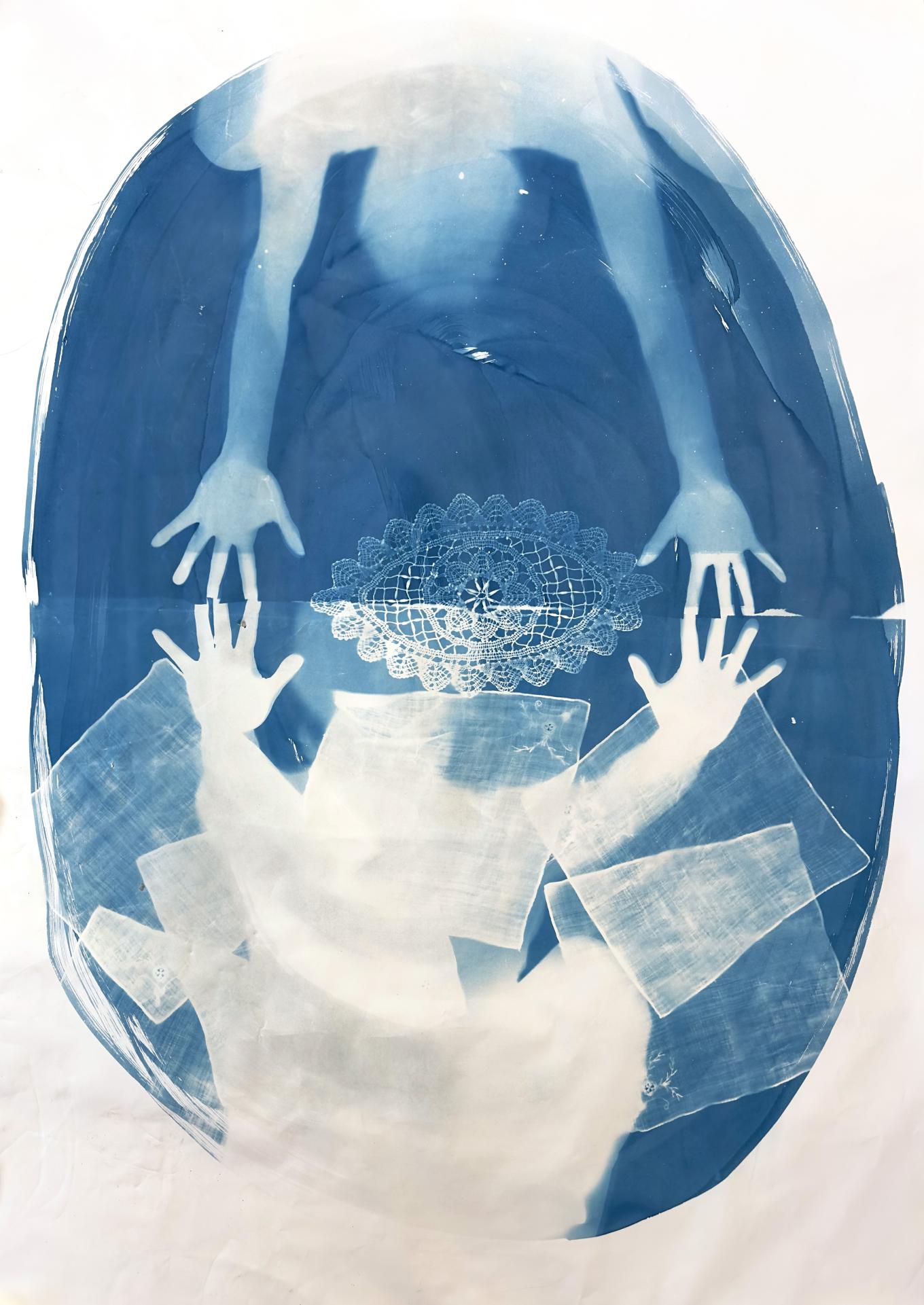 Cyanotype fluid on paper 