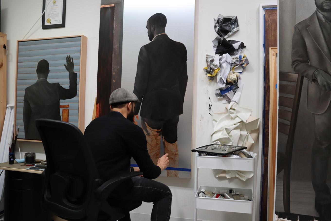 artist in studio