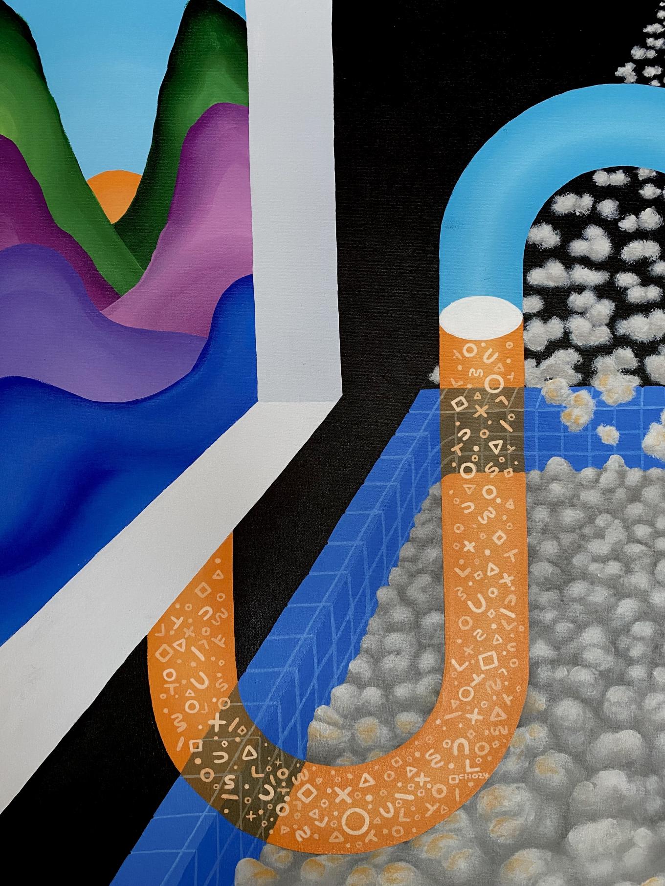 Close-up of symbols in "Cloud Pool"