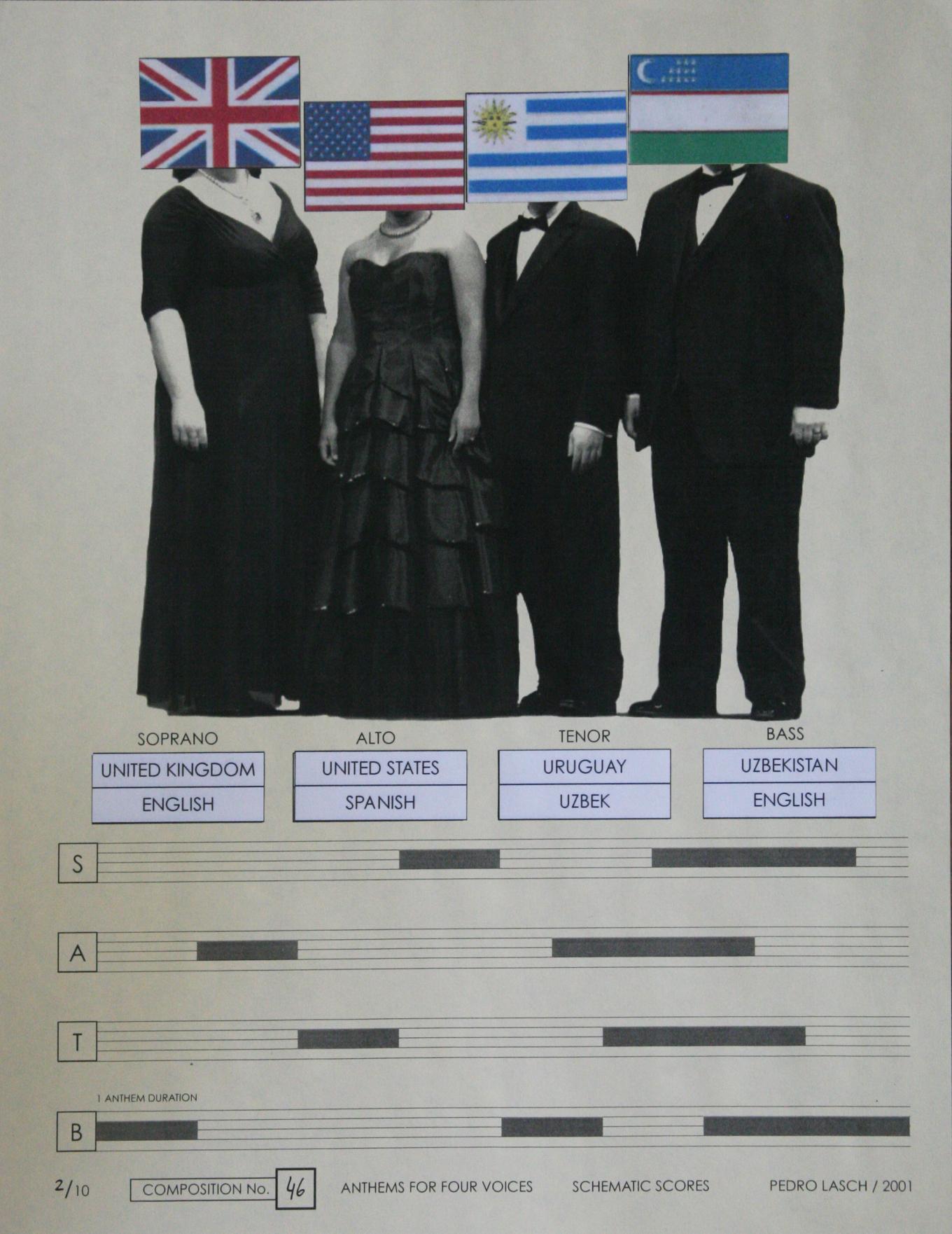 Pedro Lasch, Schematic Scores, Flag Fusions and Visual Props from Abstract Nationalism & National Abstraction (2001/2014)