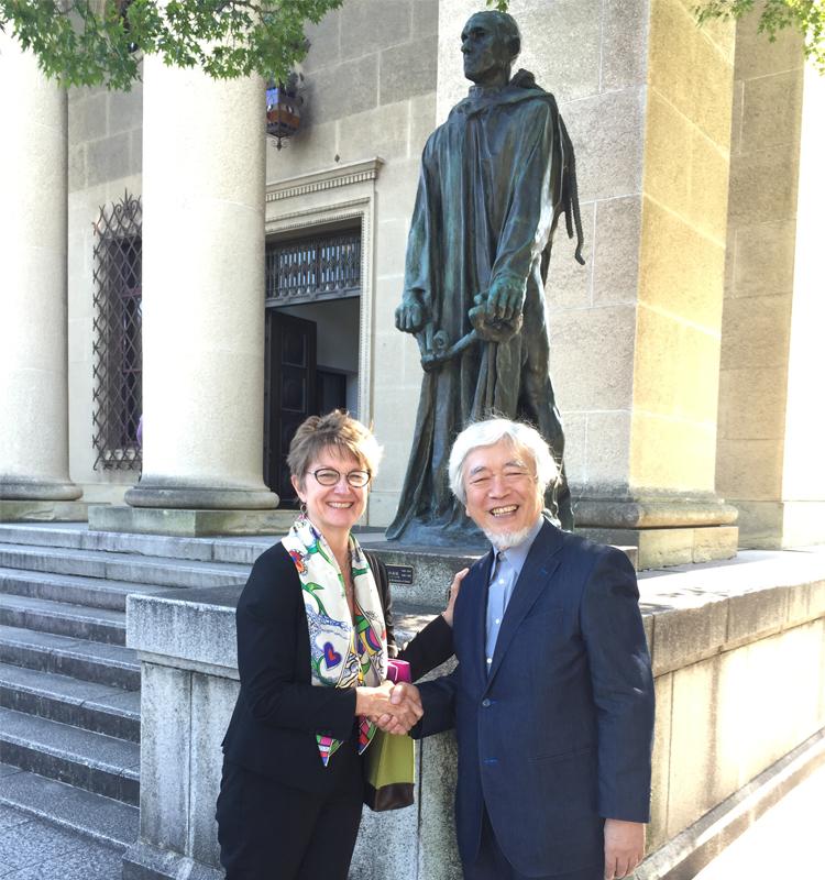 2015TPCinJapan_DK and Mr.Ohara outside Ohara Museum in Kurashiki