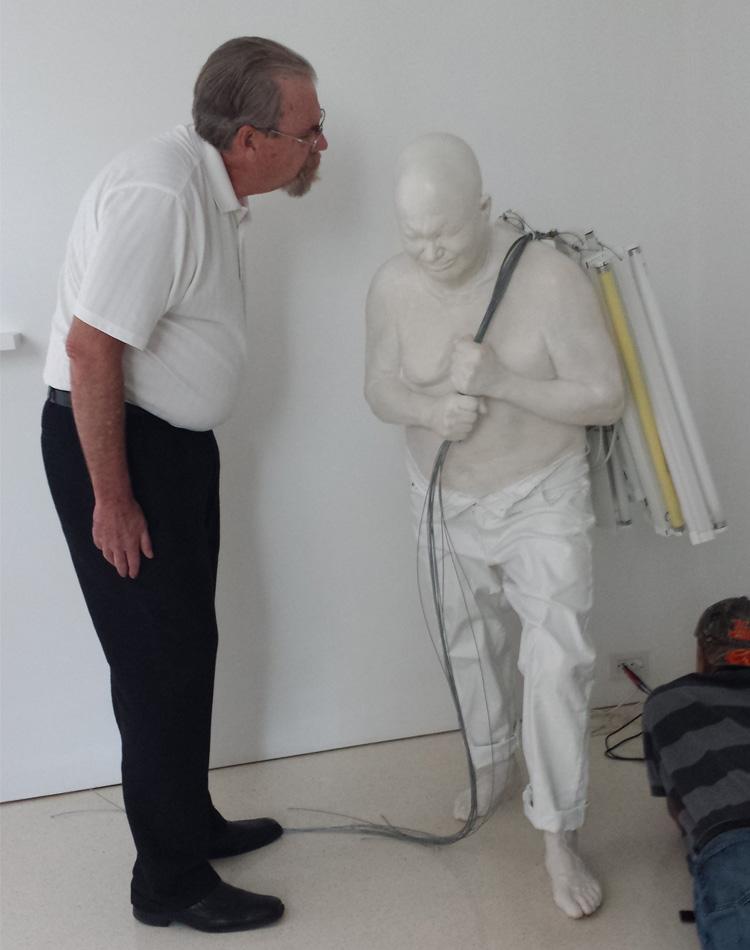 Dan Datlow with sculpture_Alec MacKaye