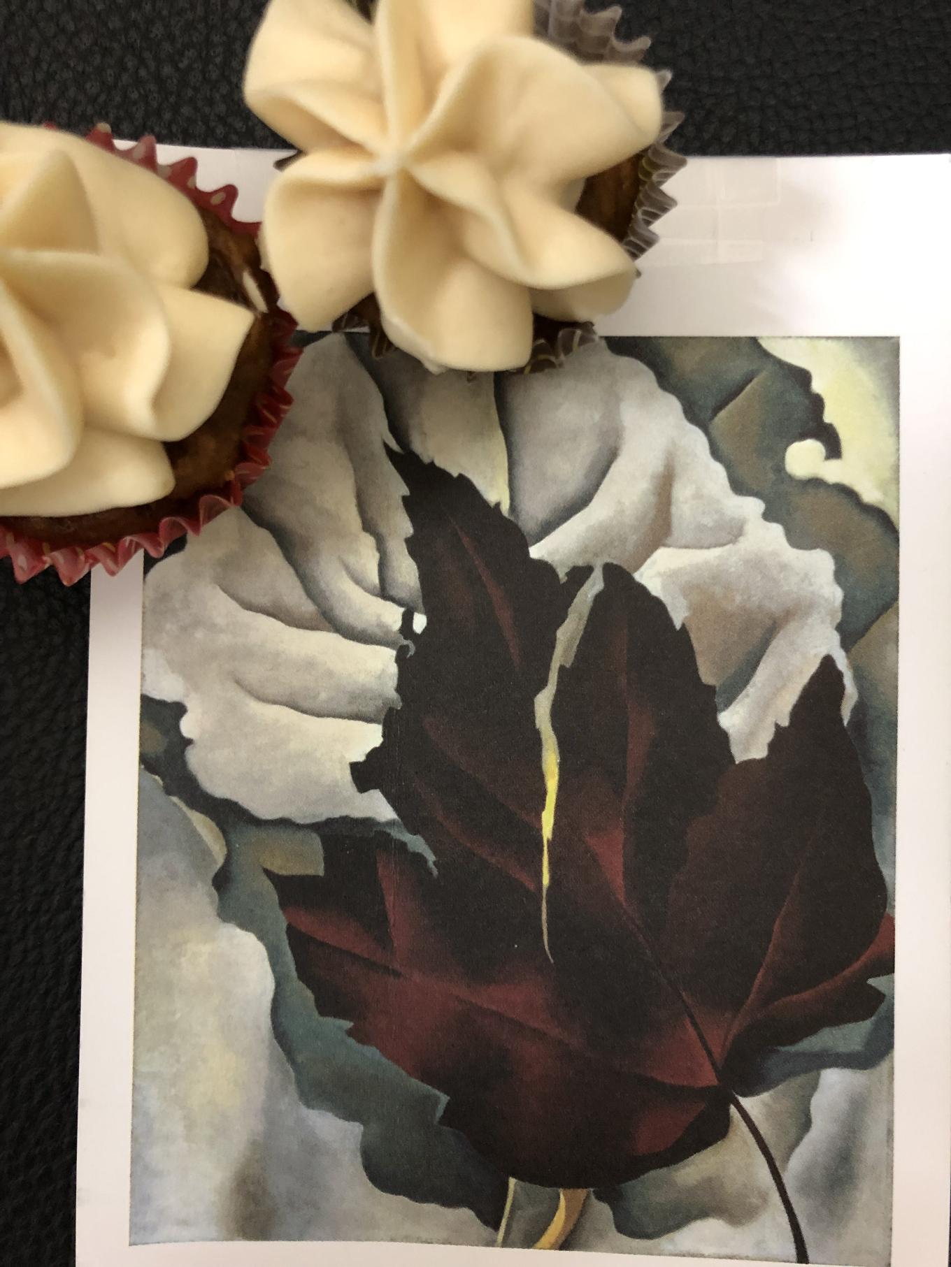Cupcakes inspired by Georgia O'Keeffe by Emily Rader