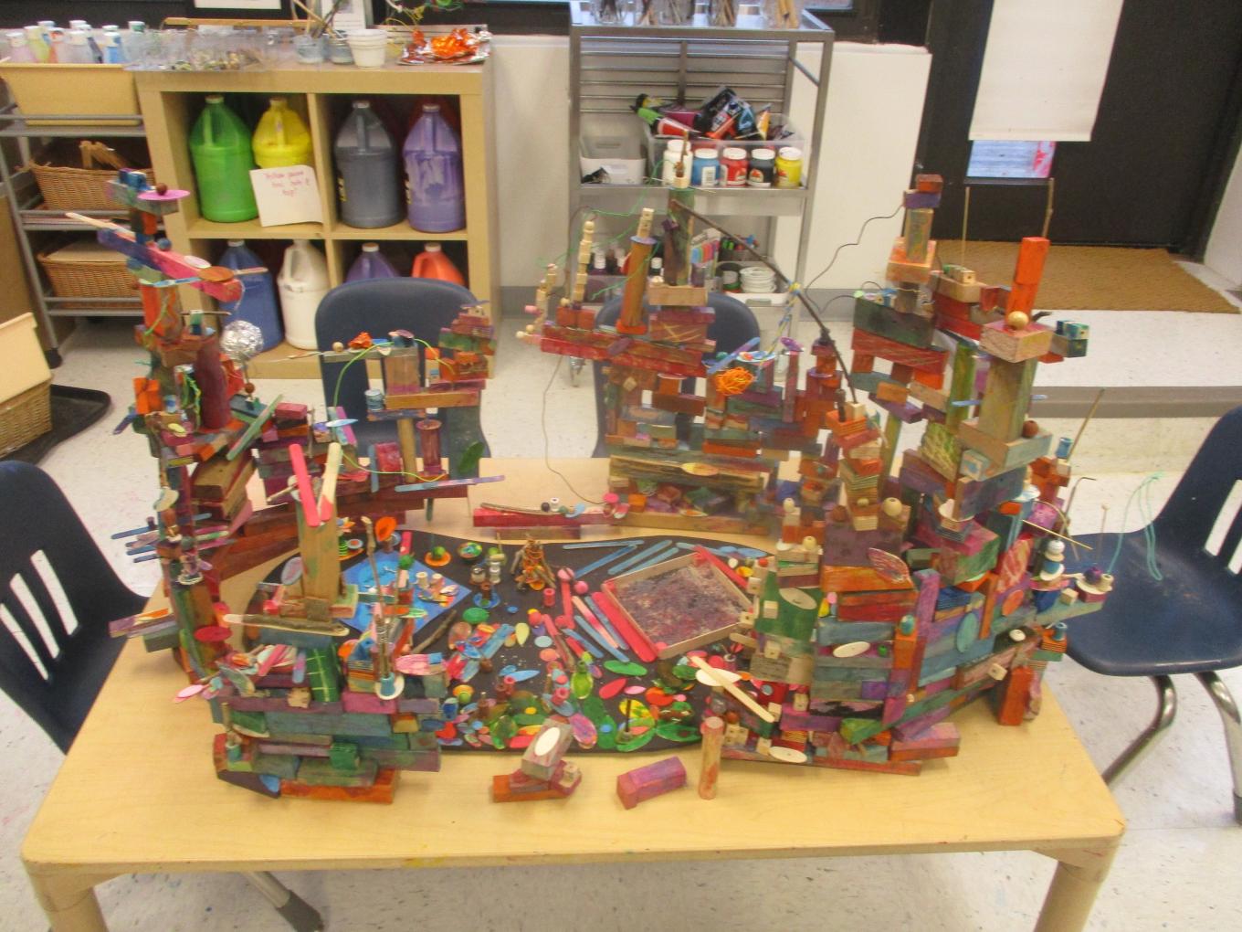 A Gathering Place for Foxes created by Temple Emanuel’s Early Childhood Center students