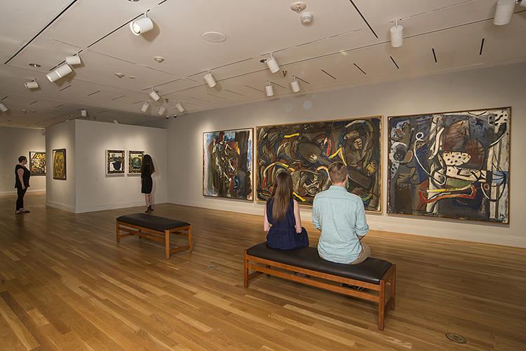 Installation view of the Markus Lüpertz exhibition at The Phillips Collection.