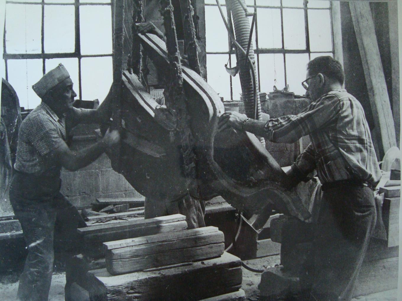 “Bird” sculpture during fabrication in Pierre Bourdelle’s workshop.