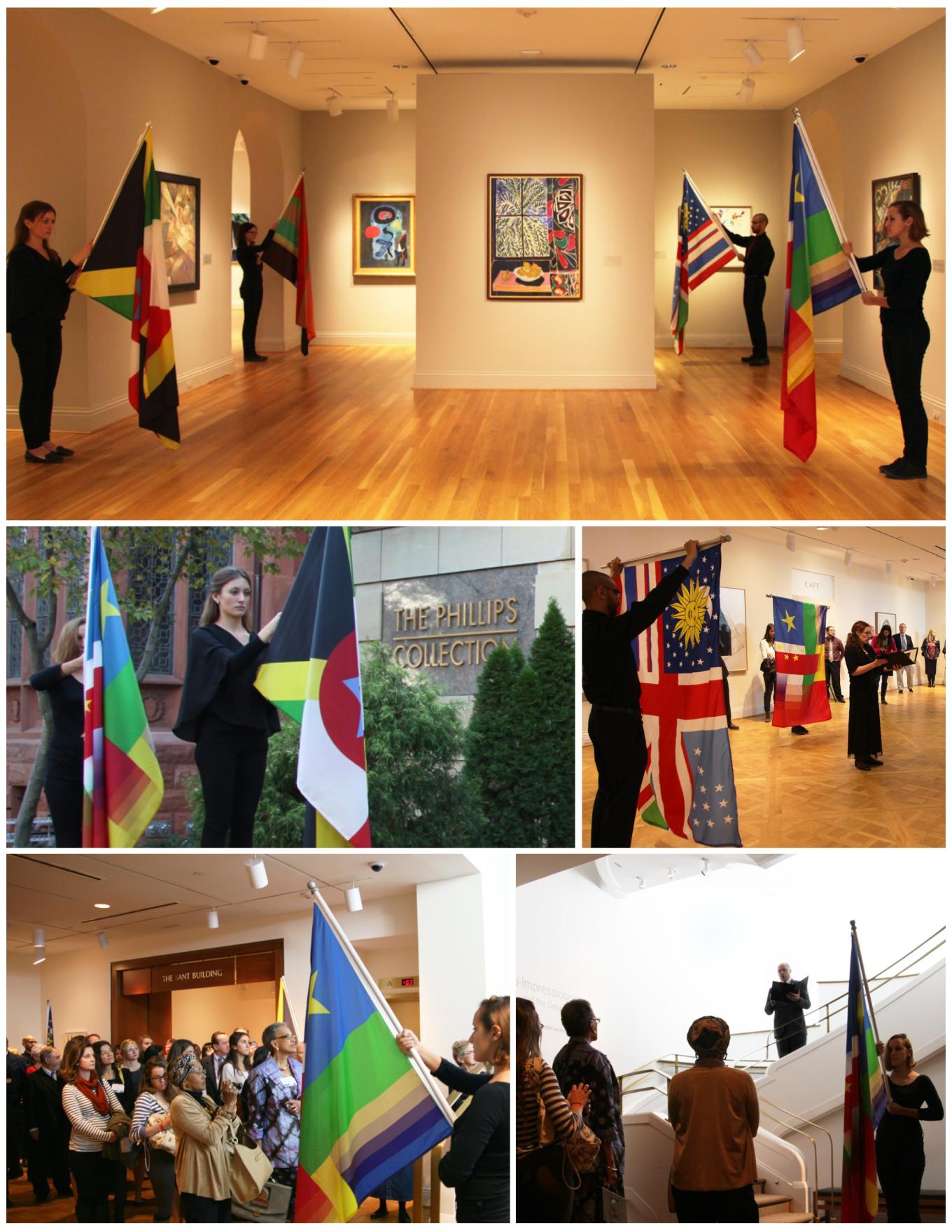 Performance of Pedro Lasch's Abstract Nationalism / National Abstraction at The Phillips Collection