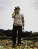Sarah Anne Johnson, Untitled (Boy with Bug in Eye) (Tree Planting project), 2003.