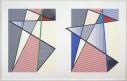 Roy Lichtenstein, Imperfect Diptych, 1988. Woodcut, screen print, and collage on museum board. Gift of Sidney Stolz and David Hatfield, 2009.