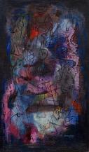 Norman Lewis, Untitled, 1947, Oil and sand on canvas, 33 7/8 × 20 in