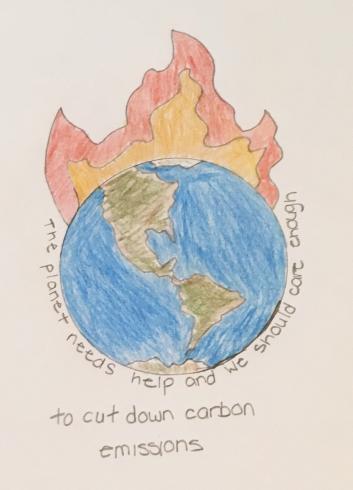 image of earth on fire
