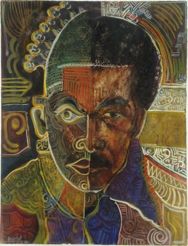 Abstract self-portrait by David Driskell