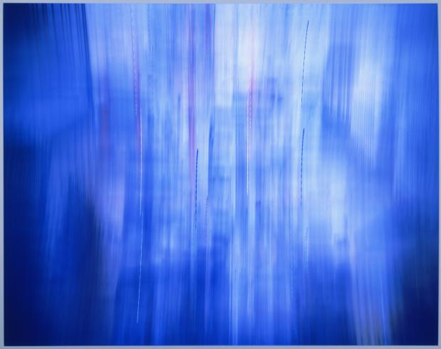 abstracted blue on lightbox