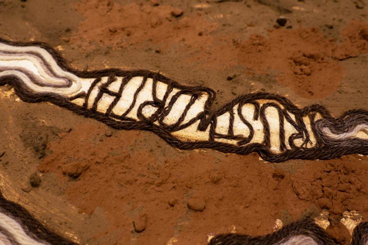 close up of soil map