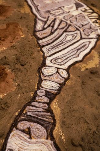 close up of soil map 