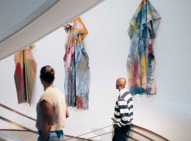 Gilliam drape works in Goh Annex Stairwell