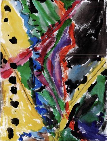 Abstract painting by kindergarten student