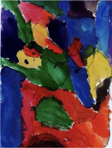 Abstract painting by kindergarten student