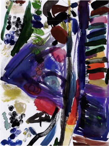 Abstract painting by kindergarten student