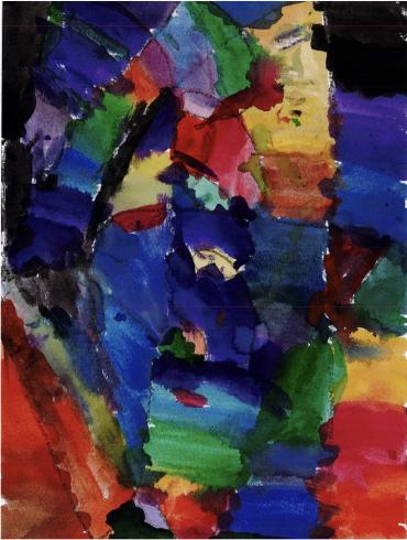 Abstract painting by kindergarten student