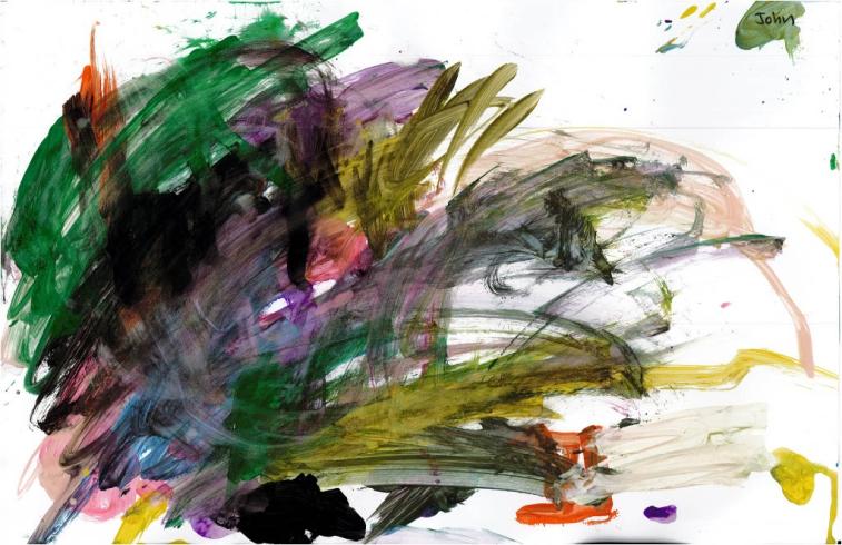 Colorful painting by PreK student