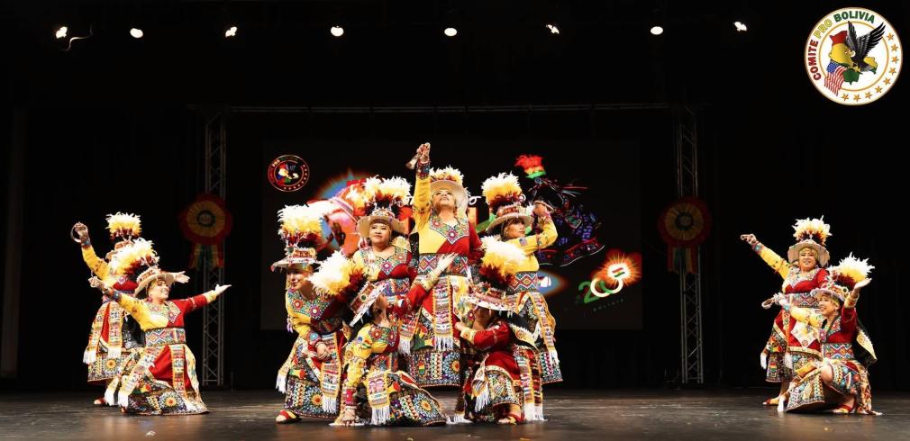Alma Boliviana performing on stage