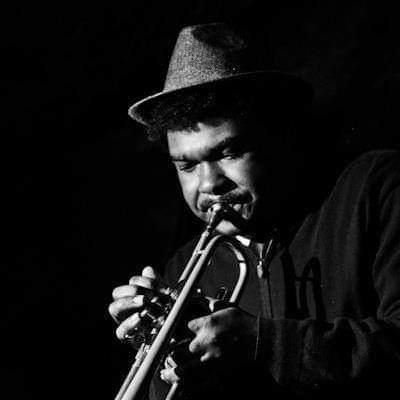 Donvonte McCoy playing the trumpet