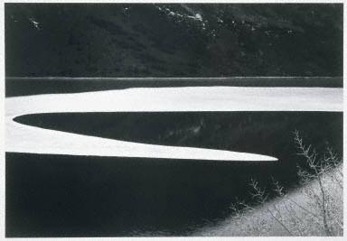 Ice on Ellery Lake, Sierra Nevada, California