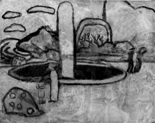 Infrared image of Kandinsky’s Sketch I for Painting with White Border 