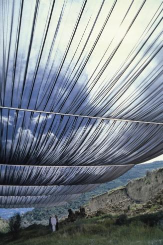 June 1999, the last of four life-size tests conducted between 1997 and 1999, on a private ranch, outside Grand Junction, Colo., for Over the River, Project for the Arkansas River, State of Colorado