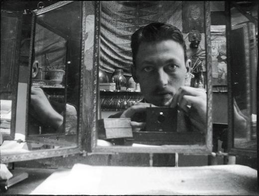 Self-portrait in three-way mirror