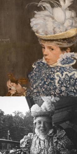 top: The White Hat (1897), bottom: Louise at Wepion, summer (1897)