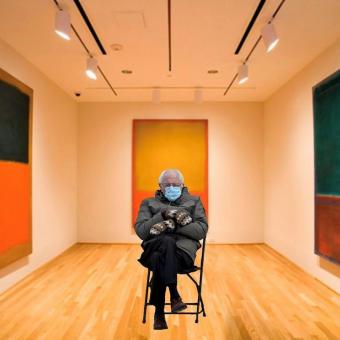 Senator Bernie Sanders photoshopped into the Rothko Room