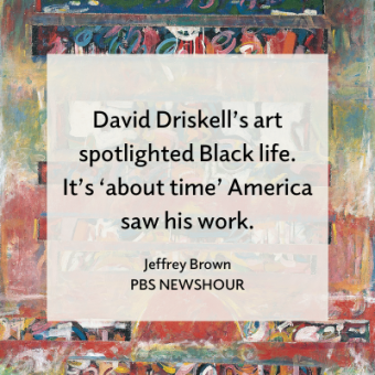 Promo for David Driskell video on PBS NewsHour by Jeffrey Brown
