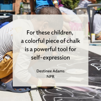 Promo for Chalk Walk article on NPR