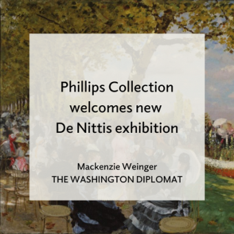 Promo for De Nittis exhibition article in Washington Diplomat